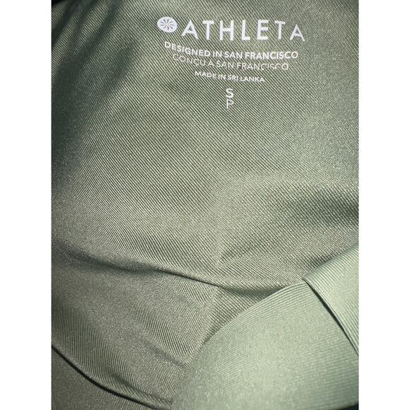 Athleta green sports bra crisscross strappy back size small  thick straps - Picture 7 of 7